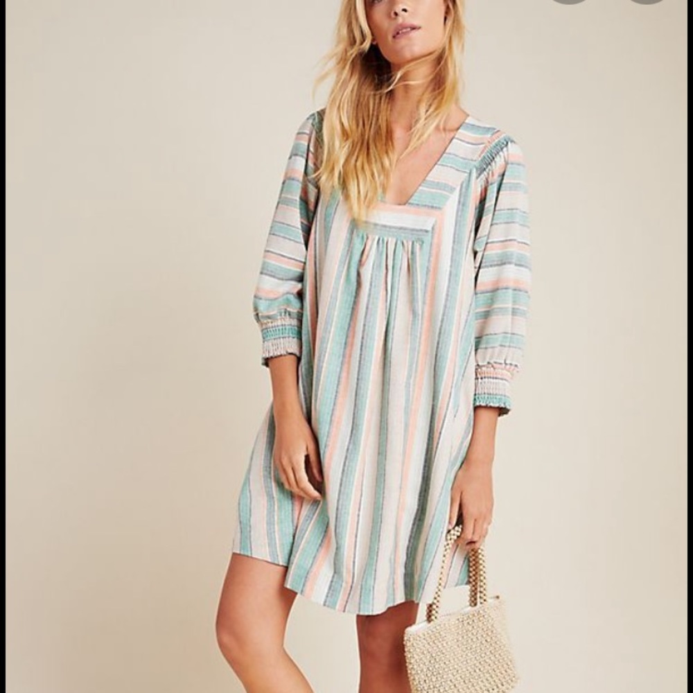 Anthropologie The Odells Perla mini stripe dress